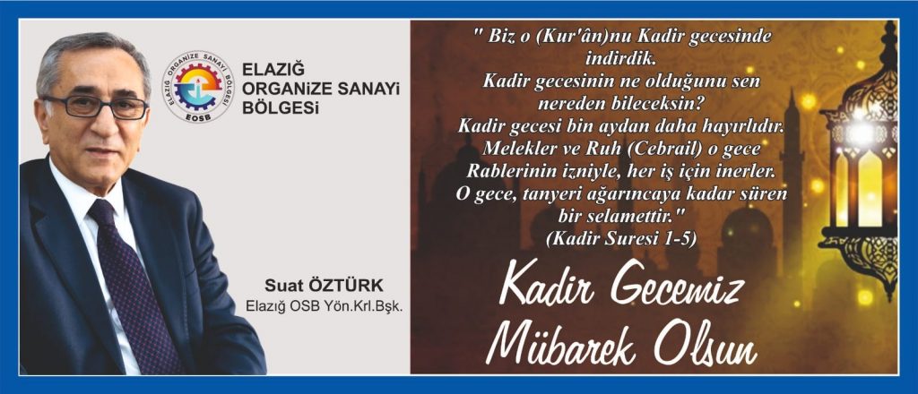Suat ÖZTÜRK’ten kandil mesajı