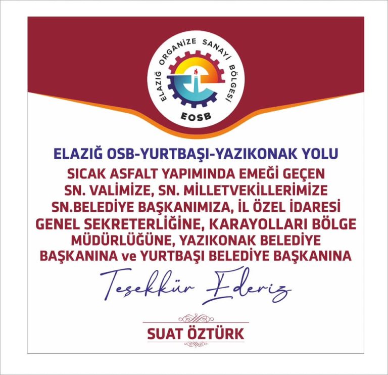 Emeği Geçenlere Teşekkürler