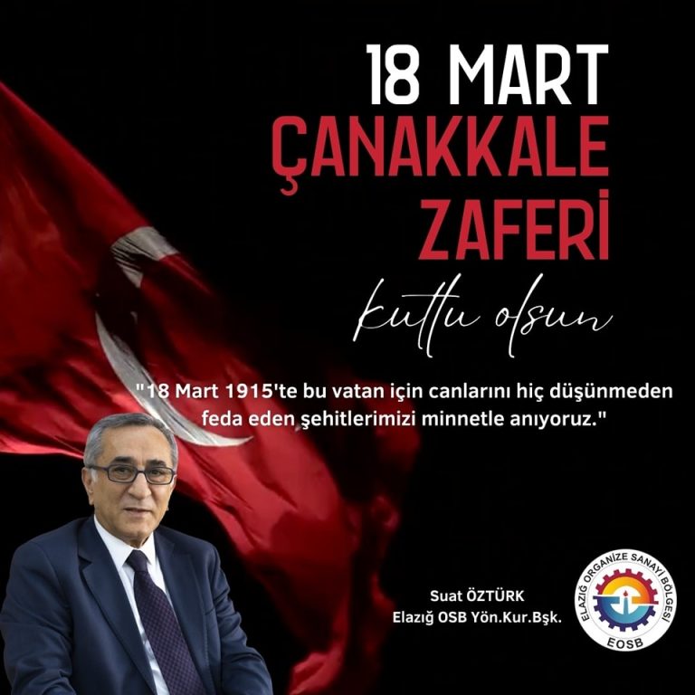 Başkanımız Suat Öztürk’ün 18 Mart Mesajı
