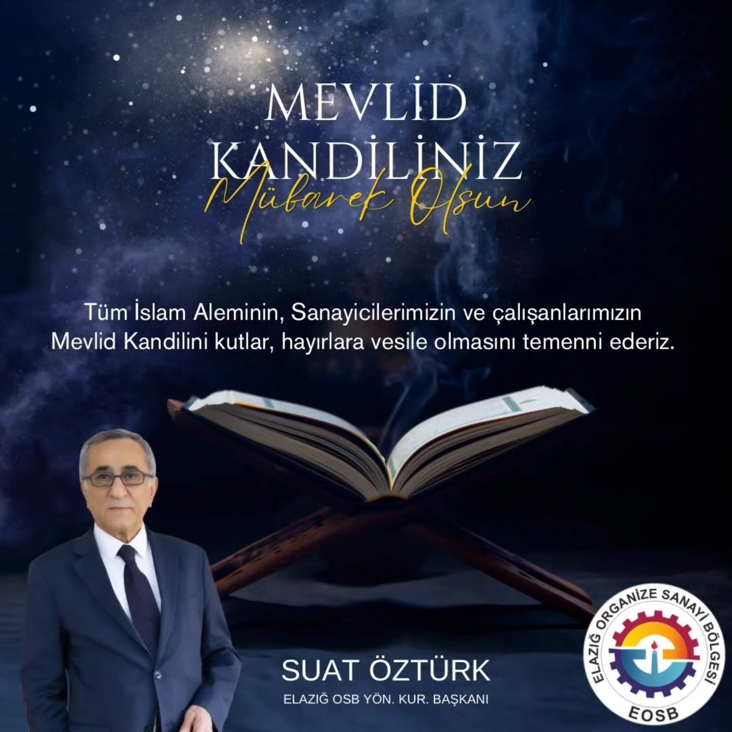 Başkanımız Suat Öztürk'ün Mevlid Kandili Mesajı