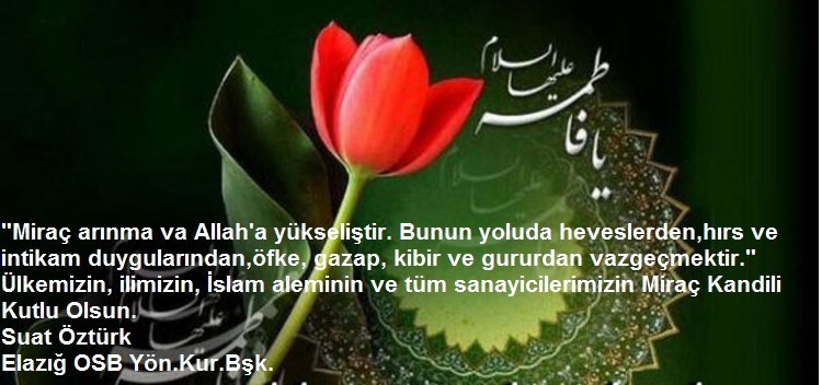 OSB Yön.Kur.Bşk. Kandil Mesajı
