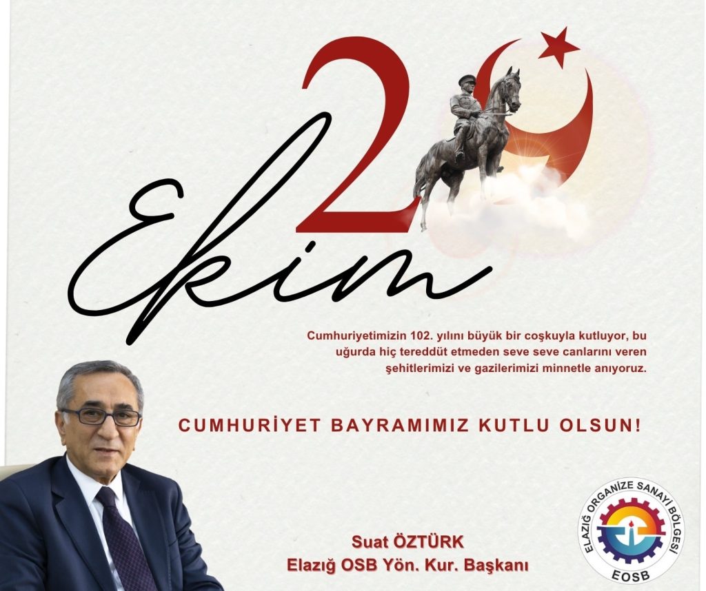 Başkanımız Suat Öztürk’ün Cumhuriyet Bayramı Mesajı