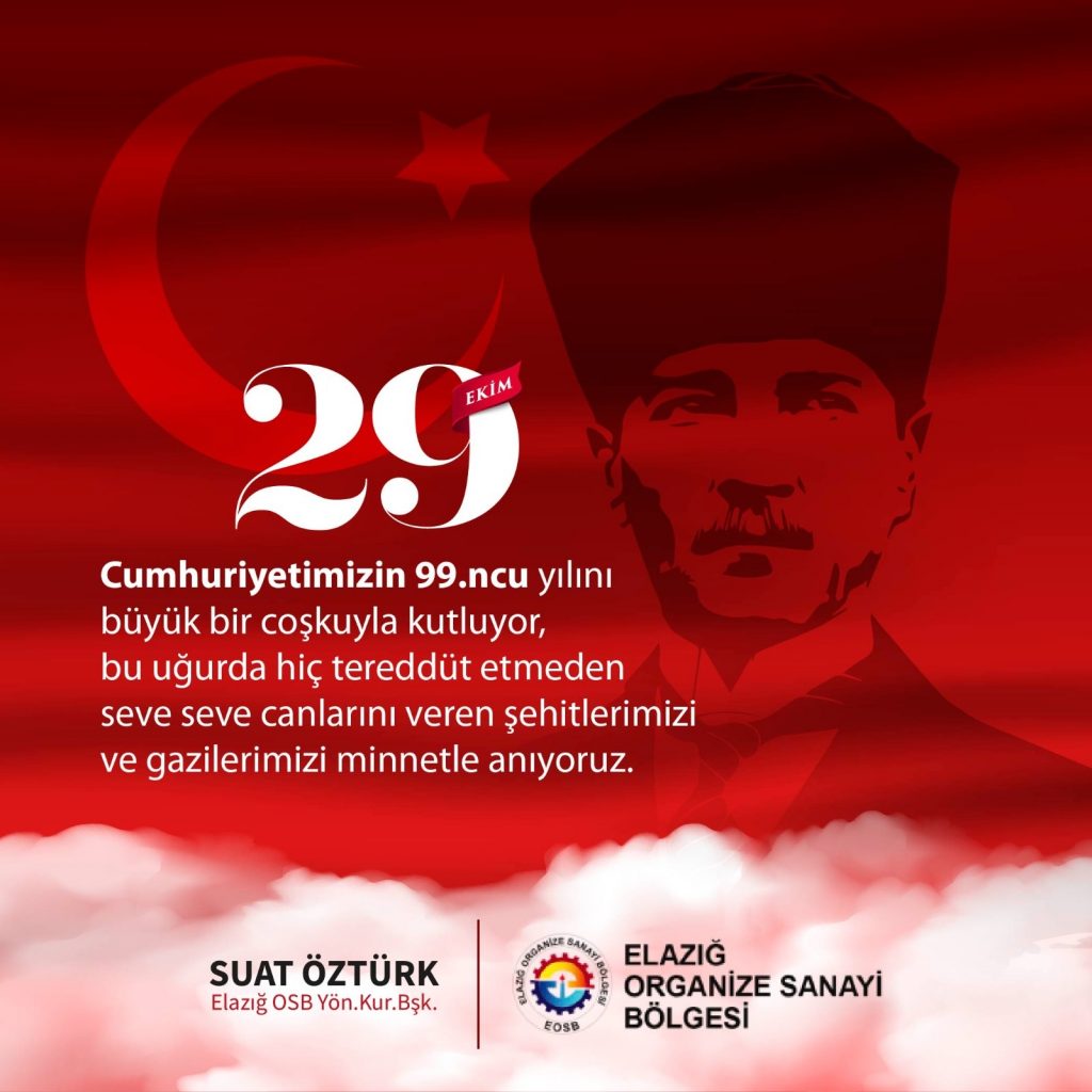 Yönetim Kurulu Başkanımızın 29 Ekim Mesajı